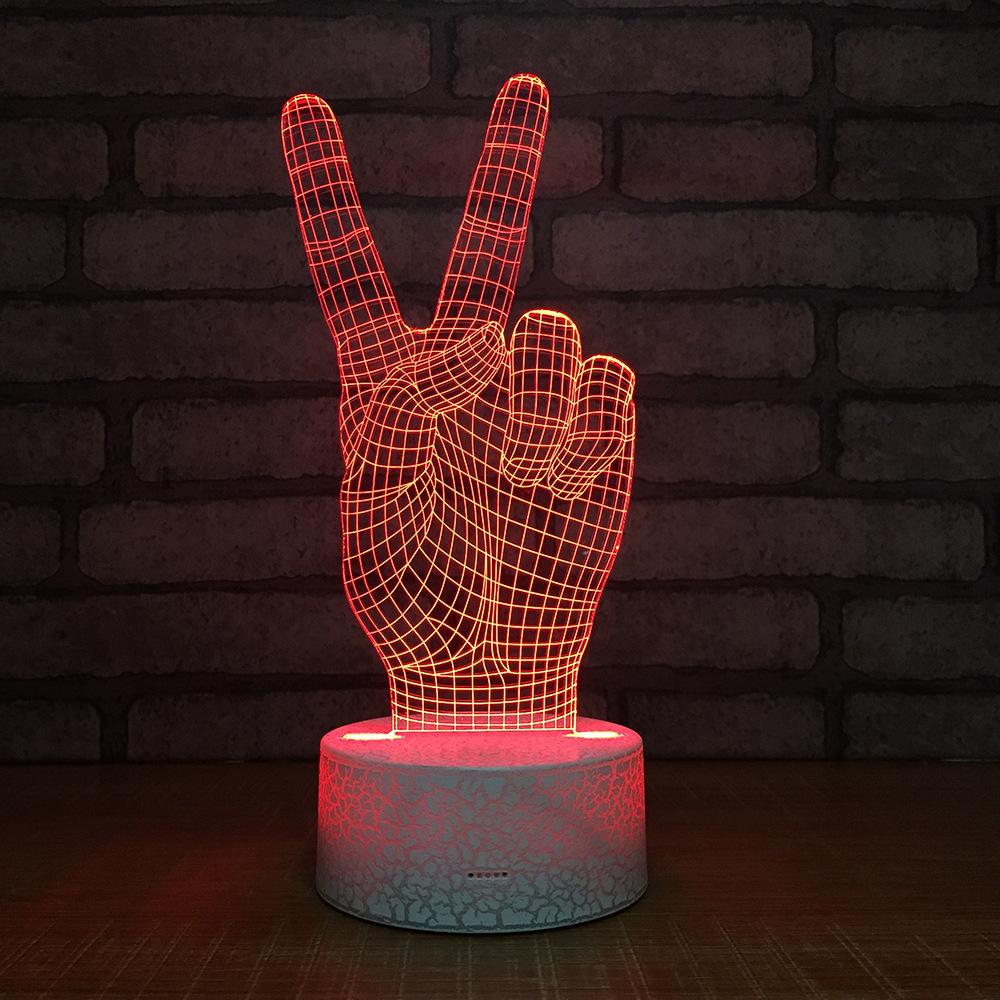 亚马逊爆款 爆裂纹3D灯小夜灯台灯