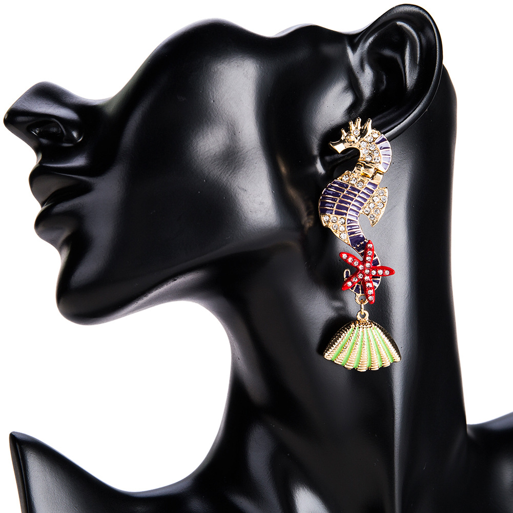 Fashion Alloy Dripping earring Animal (purple)NHJE1153-purple