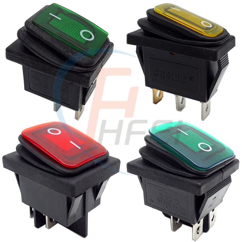 供应船型开关 、二档、三档、带灯船形开关