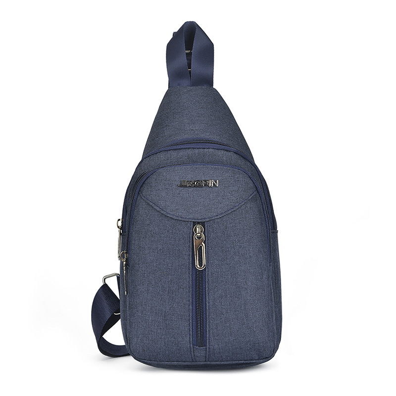 批发牛津布胸包防水男斜跨包运动包包多功能户外usb胸包