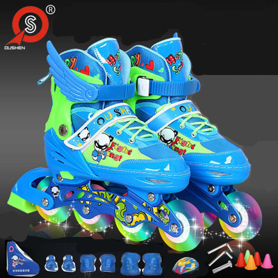 Europe God Inline skating the skating shoes children suit 3-5-6-8-10 Roller skates adult men and women Adjustable