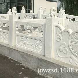 山东园林景观公司供应大理石栏板图片 花岗岩石料栏杆设计制作厂
