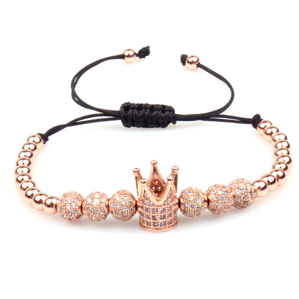 woven bracelet with zircon