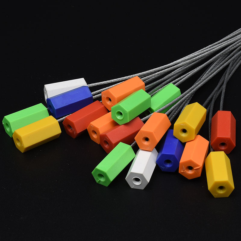 厂价直销抽紧式钢丝封物流集装箱铅封铁路施封锁防盗扣封签铅封条