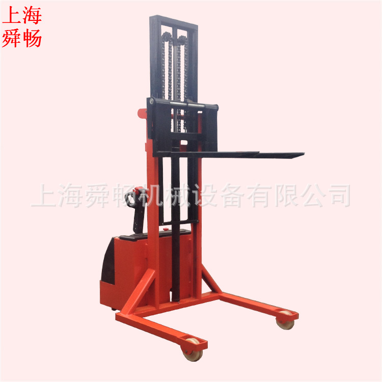 上海全电动智能升高车三向堆垛车 电瓶堆高机宽腿式电动叉车