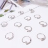 Jewelry, set suitable for men and women, ring, Korean style, wholesale