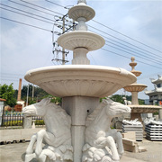 福建惠安厂家供应石雕喷泉 驷马难追广场大型人工喷水设备直销