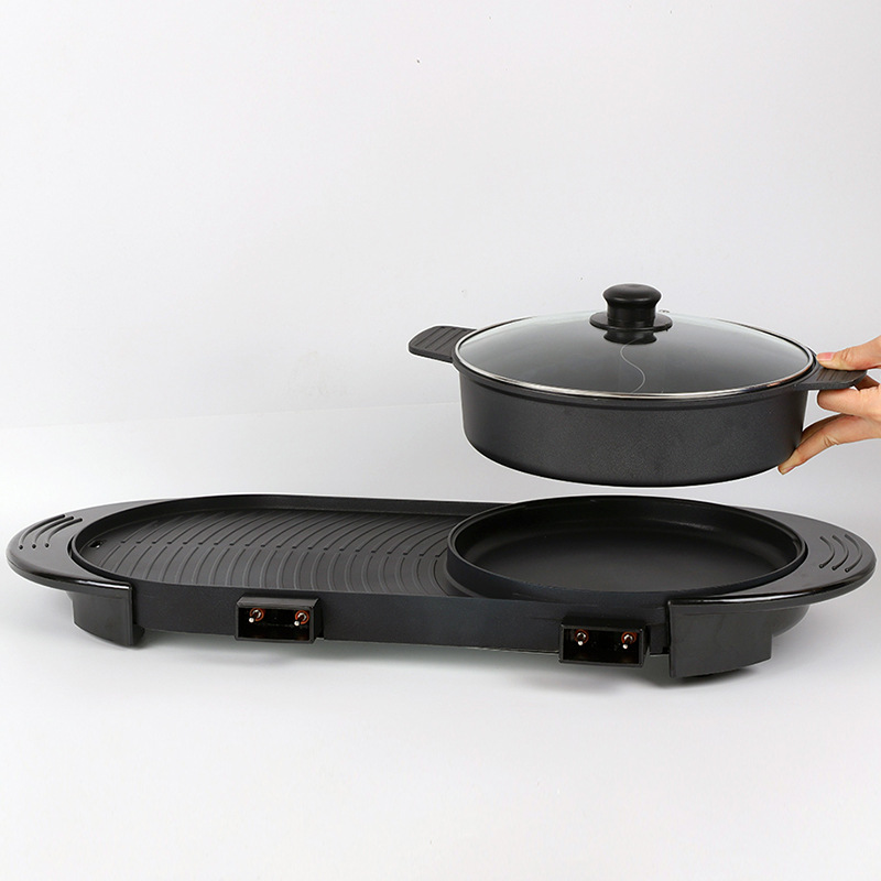 Diathermy Hot Pot Non stick barbecue pot Fission smokeless one Electric hotplate Wholesale gift