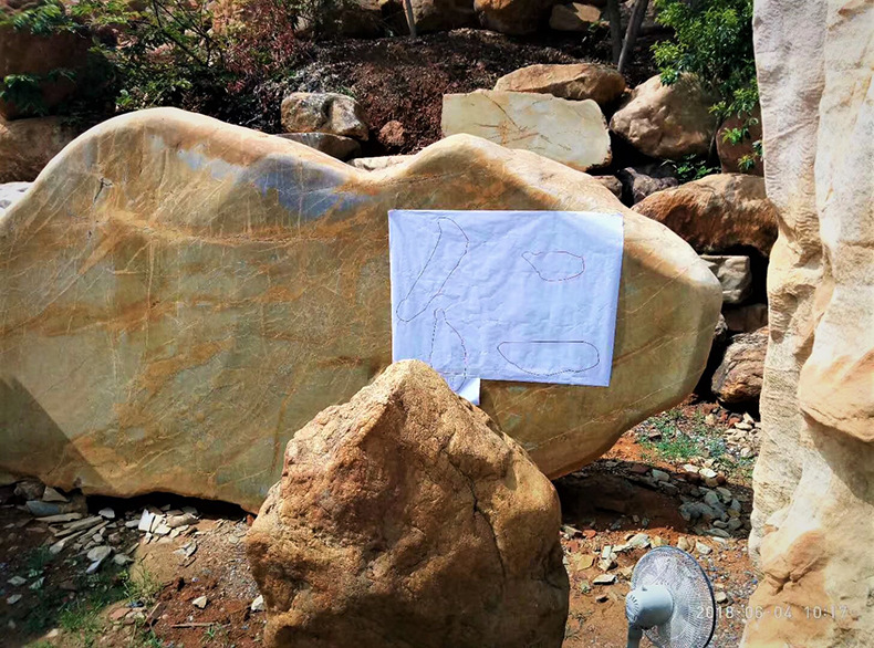 29高档黄蜡石刻字效果