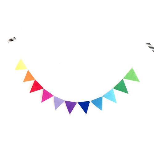 ins decoration Nordic style colorful triangle love circle felt pull pattern children's room children's clothing store wall decoration wall decoration