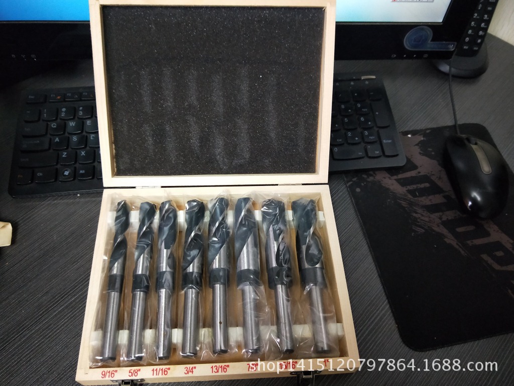 8件套黑白等柄麻花钻/1/2柄黑白麻花钻/1/2等柄黑白全磨麻花钻头