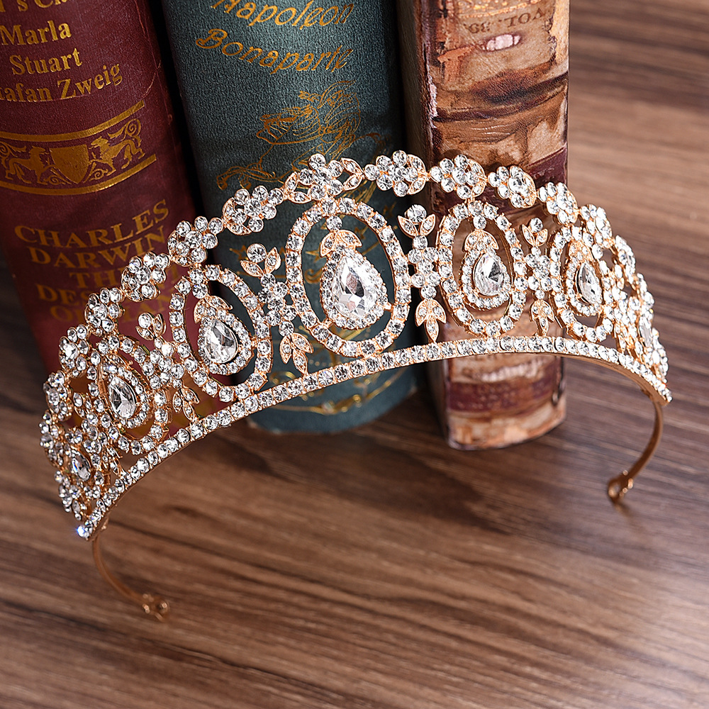 Wedding, Birthday Occasion Fashion Water Droplets Alloy Inlay Rhinestones Crown