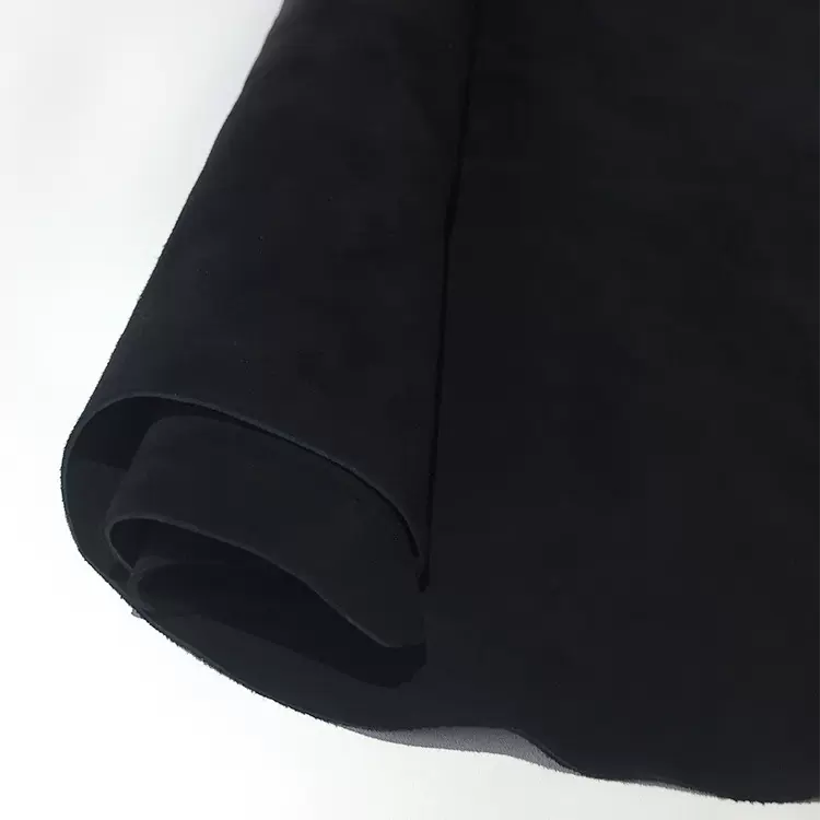 厂家直销头层磨砂牛皮整张翻毛皮革面料黑色反毛真皮皮料纯牛皮