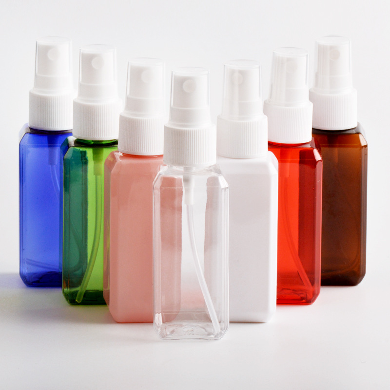 批发定制l50ml方瓶化妆细雾喷瓶 DIY分装护肤脸部喷壶小喷雾