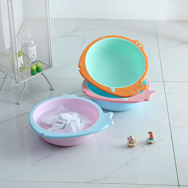 塑料臉盆嬰兒寶寶洗臉盆廠家批發  嬰兒用品卡通兒童臉盆小魚盆