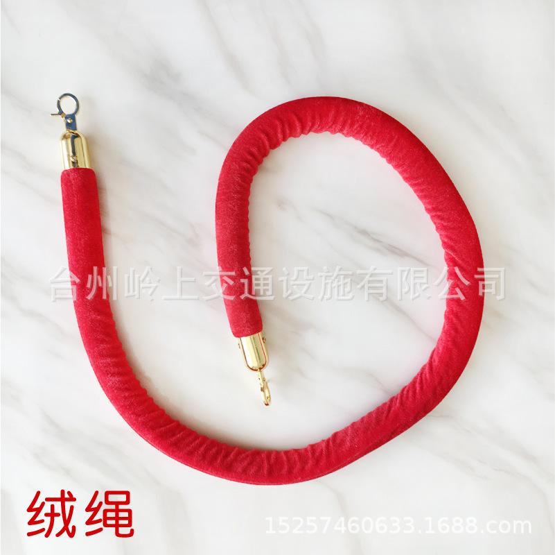 Cuerda de columna de Conserjería cuerda de lana roja cuerda de torsión barandilla de acero inoxidable 1,5 m cuerda