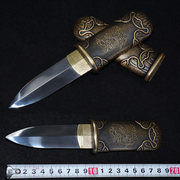 正品龙泉刀剑 高锰钢铜装短剑 一体小剑车载宝剑 收藏批发 未开刃