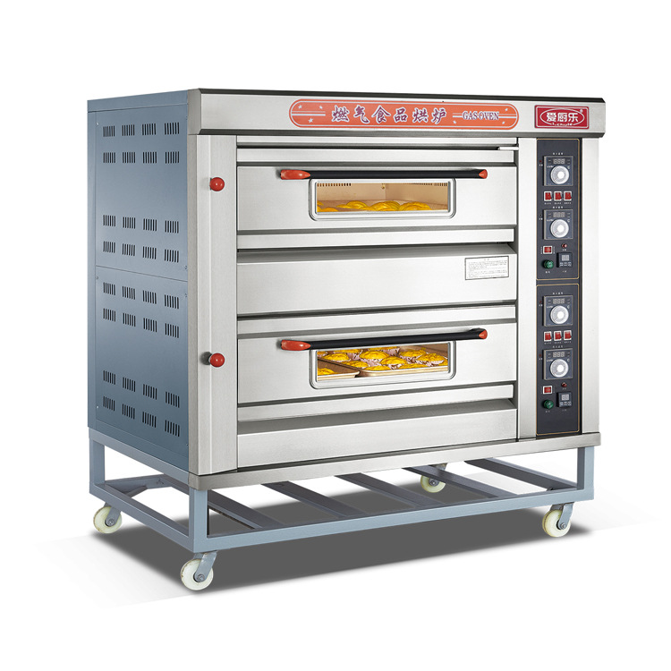 标准型二层四盘燃气烤箱烤炉 gas oven 面包烤箱一件代发