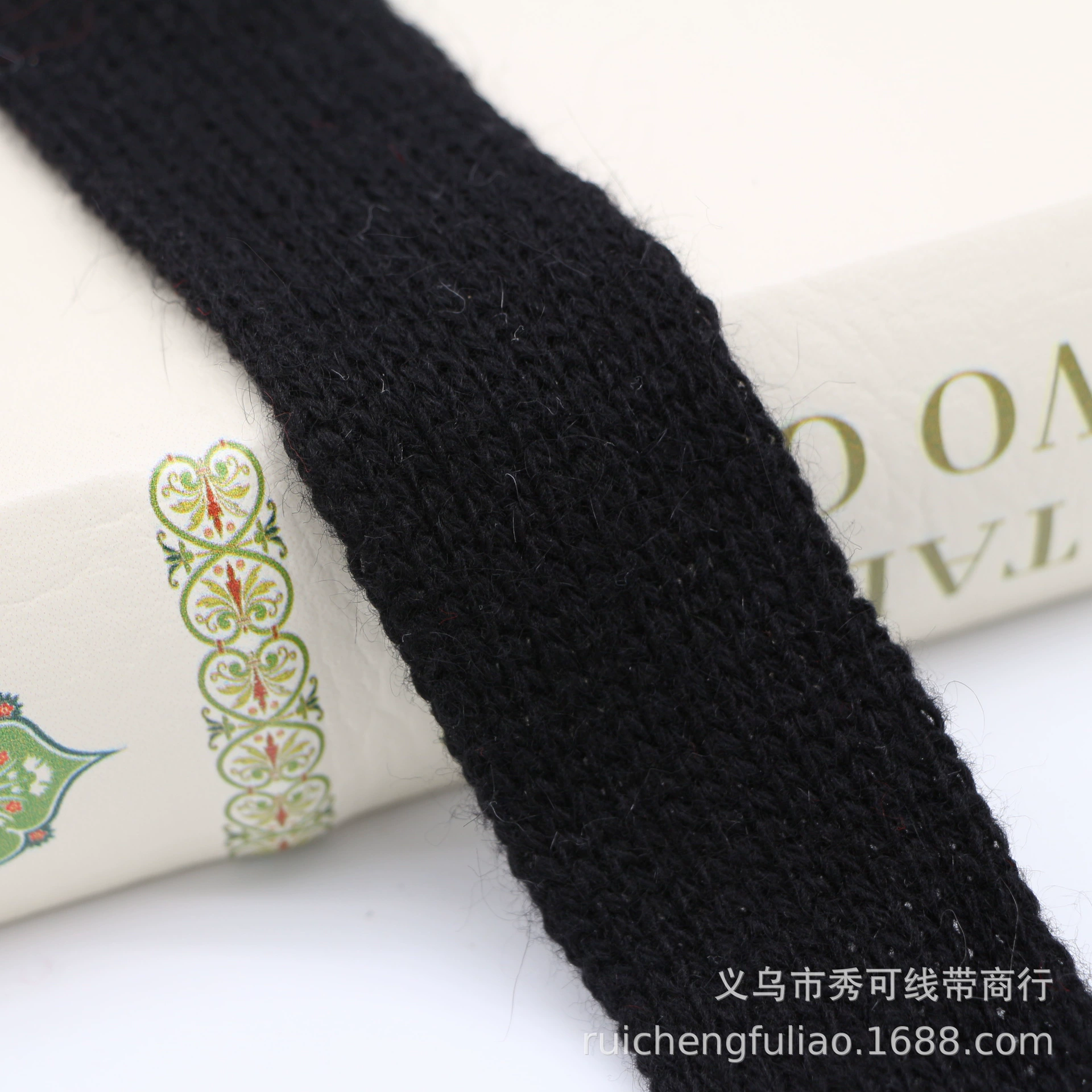 Woven elastic hair accessory with bow, material, Korean style
