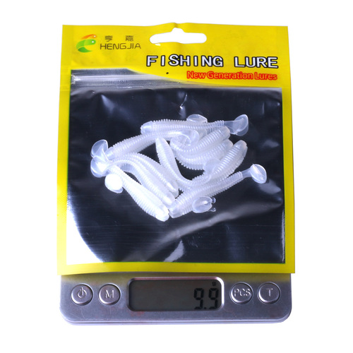HENG JIA cross-border supply 10pcs lure T-tail soft bait fishing supplies fishing gear bait wholesale