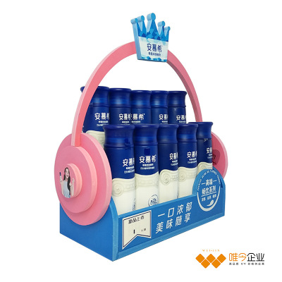 厂家定制PVC雪弗板货架安迪板组装展示架订制牛奶展示盒批发上海|ms