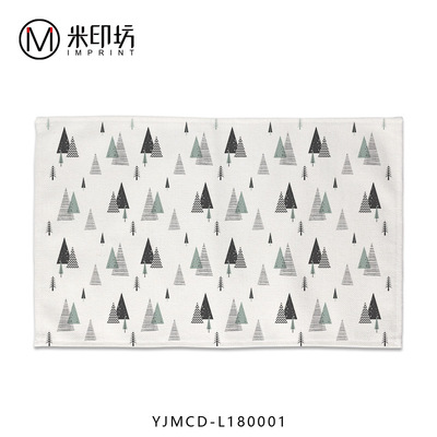 簡約小清新拍照背景餐布盤子棉麻碗墊 擺拍布藝西餐桌墊美食餐墊