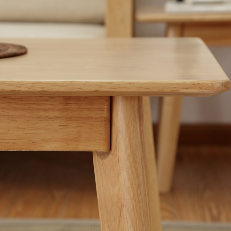 Mesa de Centro Nórdica de Madera Maciza, Diseño Minimalista