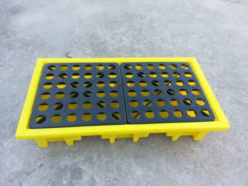 杭州防渗漏塑料托盘 1300*680*150 四桶两桶单桶 平台化工渗漏板