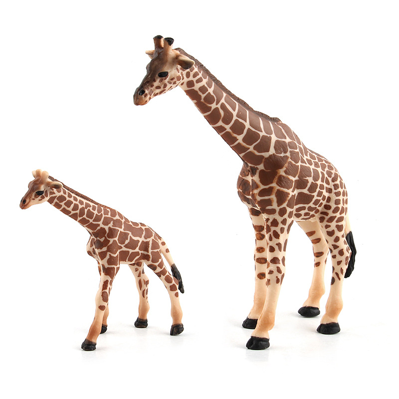 Venta caliente transfronteriza simulación de los niños bosque animal modelo de juguete sólido estático jirafa modelo adornos creativos