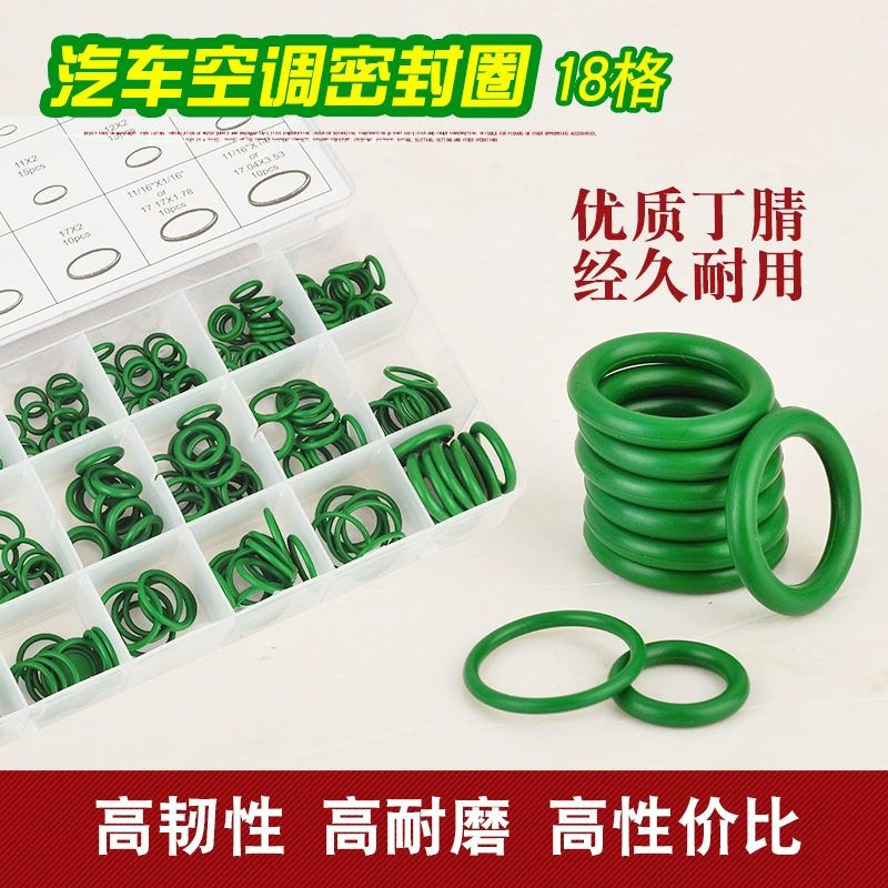 Завод прямой 18 Сетка 270pc резиновое кольцо анти-коррозии Автомобильный кондиционер компрессор уплотнительное кольцо прочный в штучной упаковке уплотнительное кольцо