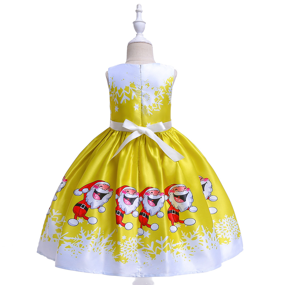 Halloween Christmas Fashion Santa Claus Castle Ghost Cotton Blend Girls Dresses display picture 5