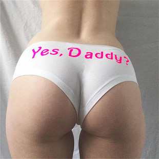European and American Explosions 2018 AliExpress Hot Summer Women's New Letter Printing Sexy Briefs Sexy Underwear
