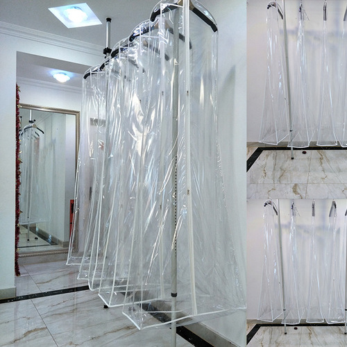 Larger and longer tail wedding dress dust cover 180cm widened and thickened double-sided transparent dust bag wedding dress bag