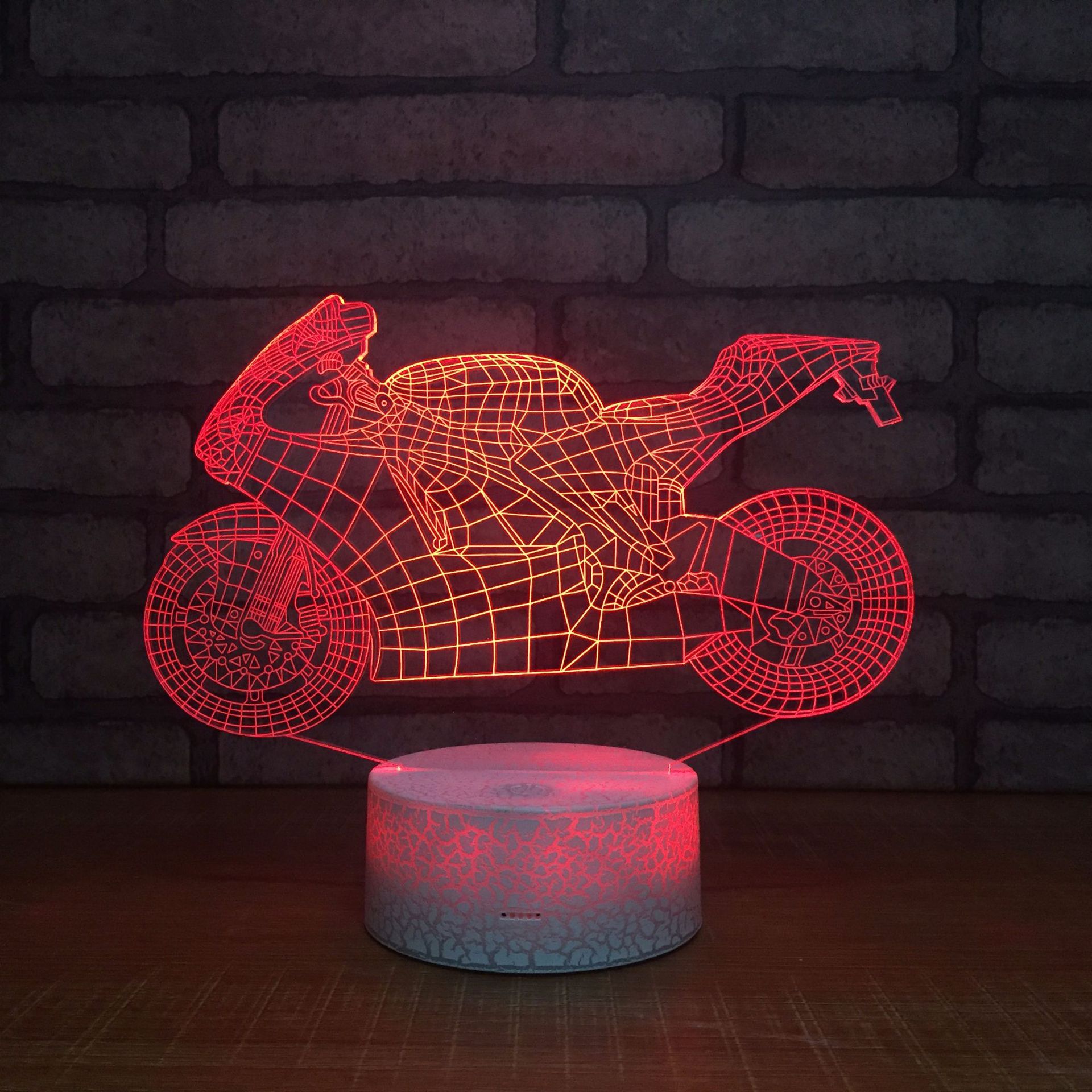 爆裂纹3D灯小夜灯台灯