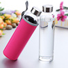 Handheld sports bottle for water with glass, Birthday gift