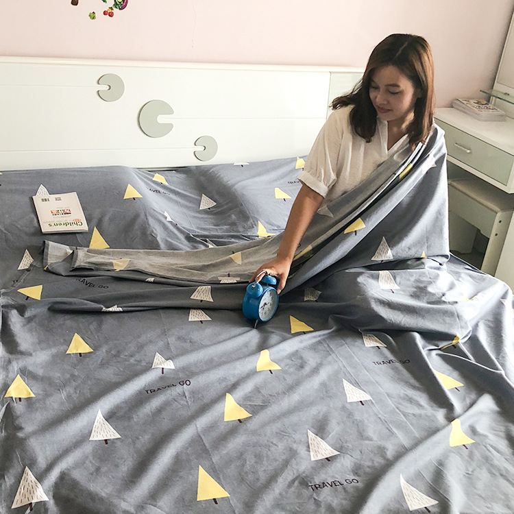 纯棉旅行出差酒店隔脏睡袋学生成人单双人加大火车卧铺便携睡袋|ru