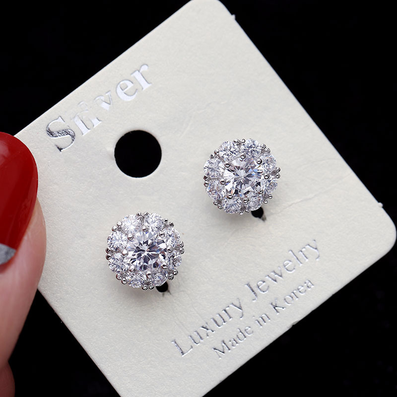 Studs Come And Go With The Same Zirconia Earrings display picture 4