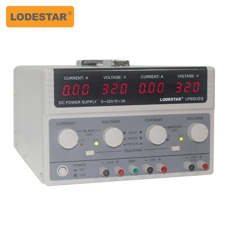 深圳LODESTATR/达LPS323DII数显双路直流稳压电源32V3A线性电源