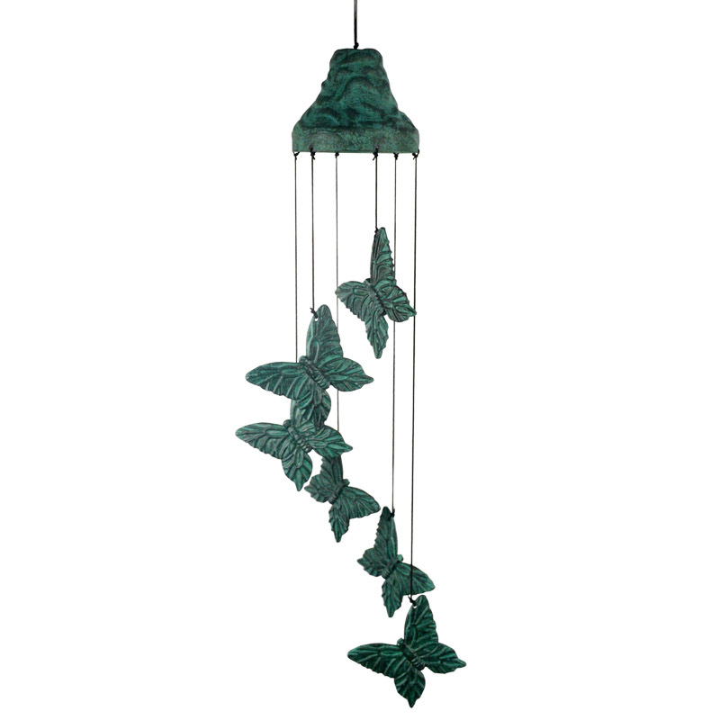 亚马逊合金蝴蝶风铃挂饰Woodstock Butterfly 24 Inch Wind Chime