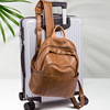 Fashionable backpack for oily skin, retro shoulder bag, school bag, Korean style, simple and elegant design