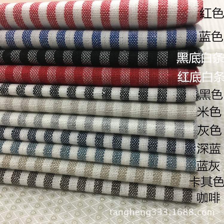 Manufactor Direct selling wholesale 11 supply stripe Linen Cotton fabric Di Ma Can be mixed batch Large favorably