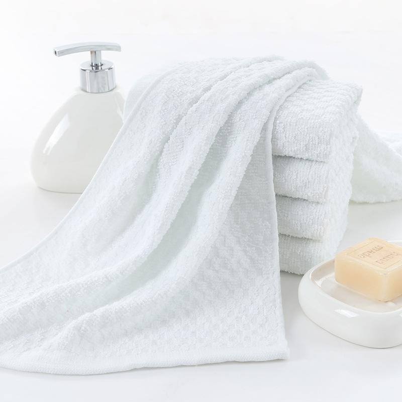 厂家批发纯棉洗浴白毛巾家用抹布加厚吸水非一次性毛巾可定制LOGO|ru