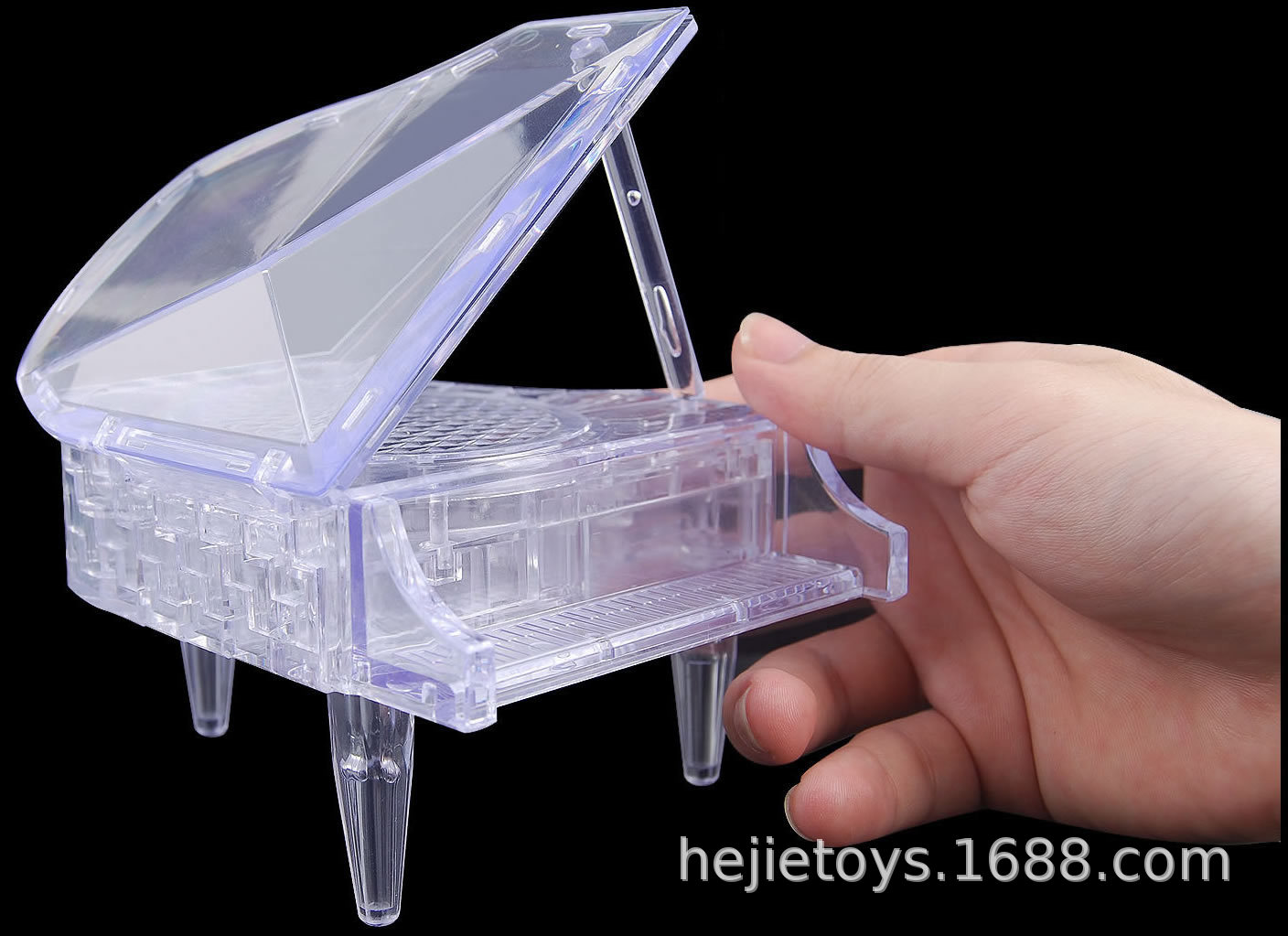 3D水晶闪光钢琴积木拼图儿童DIY益智创意小摆设地摊玩具批发