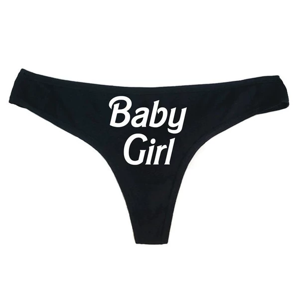 Black underwear [baby girl] white characters