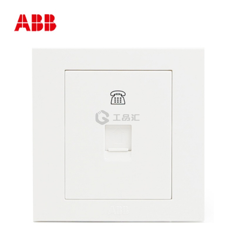 ABB 开关插座 永致系列(雅白色)一位四芯电话插座；AH321