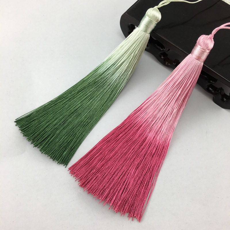 diy Chinese knot Accessories 13cm Anti wrinkle Polyester Ears colour Gradient Antiquity tassels Pendant