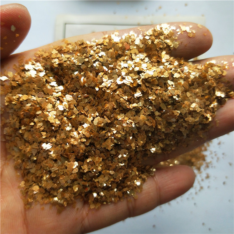 厂家供应外墙涂料岩片真石漆金黄色岩片染色岩片彩色复合岩片