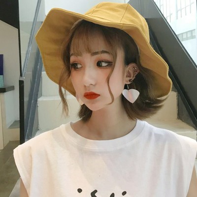 Hat woman Korean Edition Versatile solar system travel Traveling student Bucket hats Autumn leisure time Lotus leaf Hat