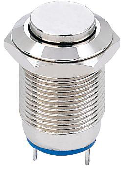 环形带灯复位不锈钢按钮开关 防水按钮开关 12MM金属防水按扭开关