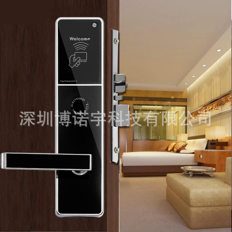 快捷酒店一体化刷卡锁 锌合金办公室锁 Zinc Alloy hotel lock